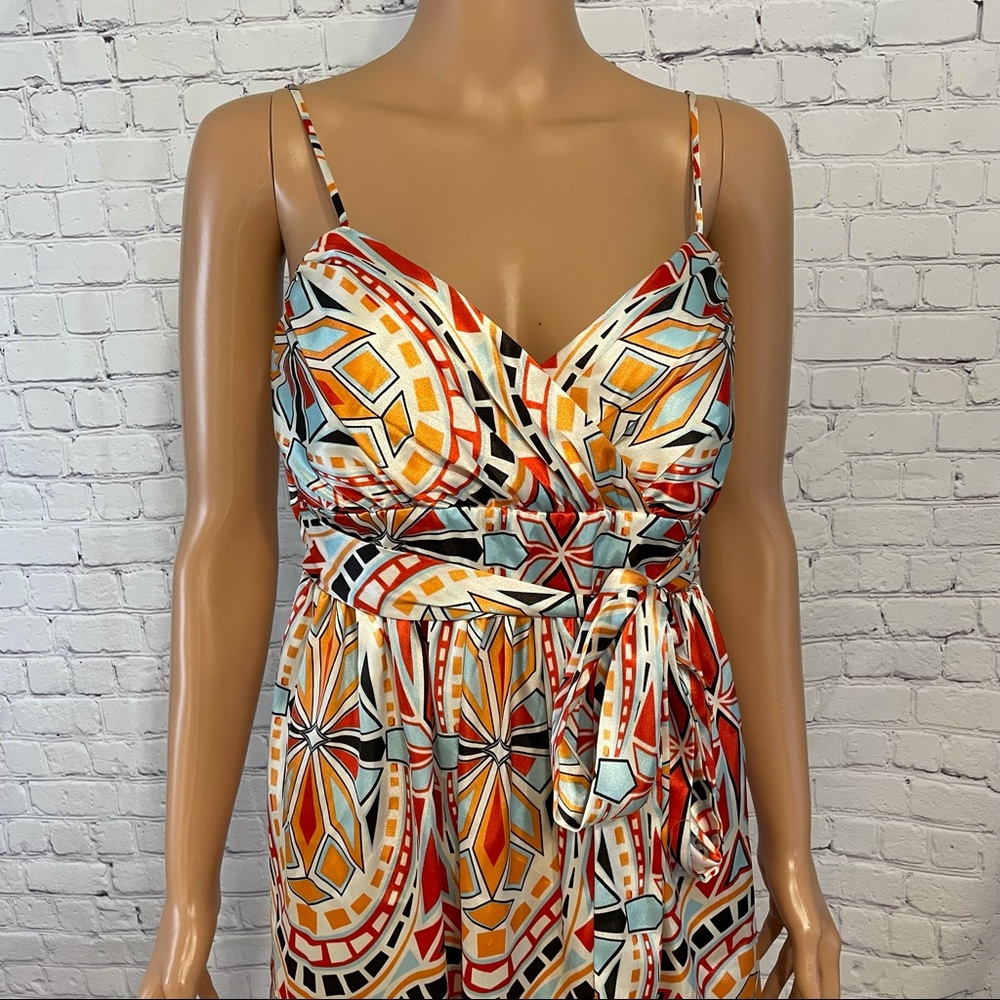 I.N san francisco vibrant multi color abstract dress size 9